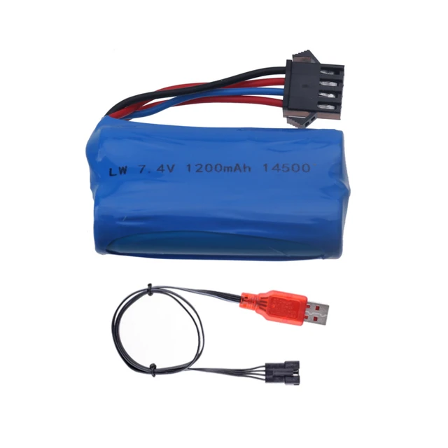 SM4P 7.4V 1200mAh Lithium Battery Replacement Battery for Remote Control Car
