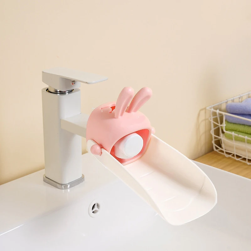 Children Bathroom Rabbit Tap Faucet Extender Water-saving Cartoon Kids Baby Wash-hand Faucet Extension Bathroom Accessories 4