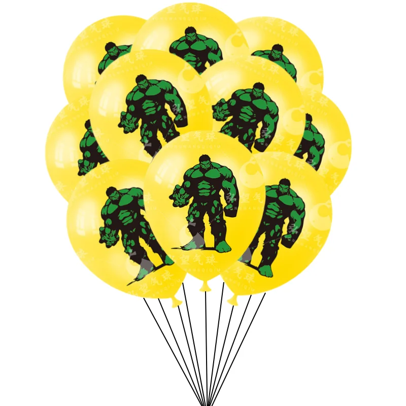 10/30 piezas de globos de látex con temática de Hulk de Los Vengadores, globos de aire, decoraciones para fiestas de cumpleaños de niños, juguetes para niños, suministros para fiestas de baby shower