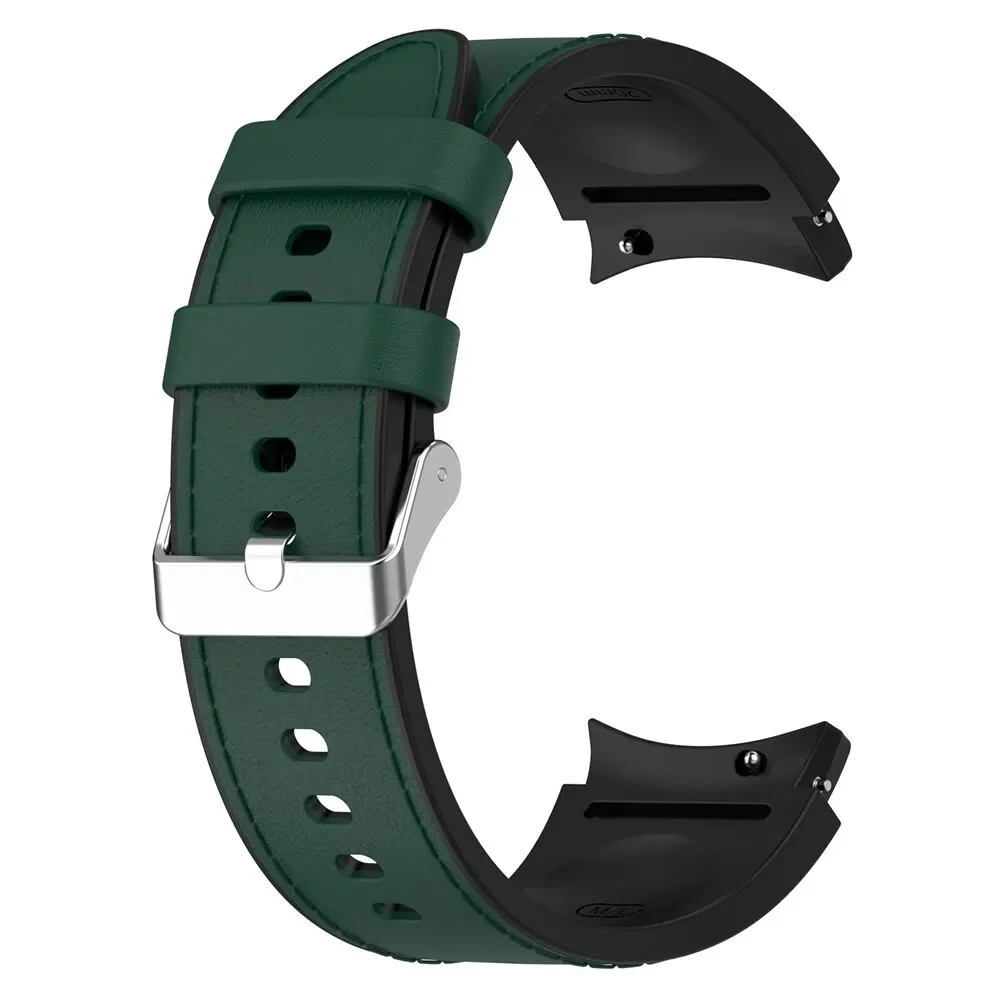 Premium Silicone and Leather Watch Strap - Elegant Replacement Band