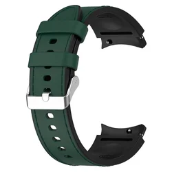 Premium Silicone and Leather Watch Strap - Elegant Replacement Band - Watch 5 Pro 45mm (AGrS)