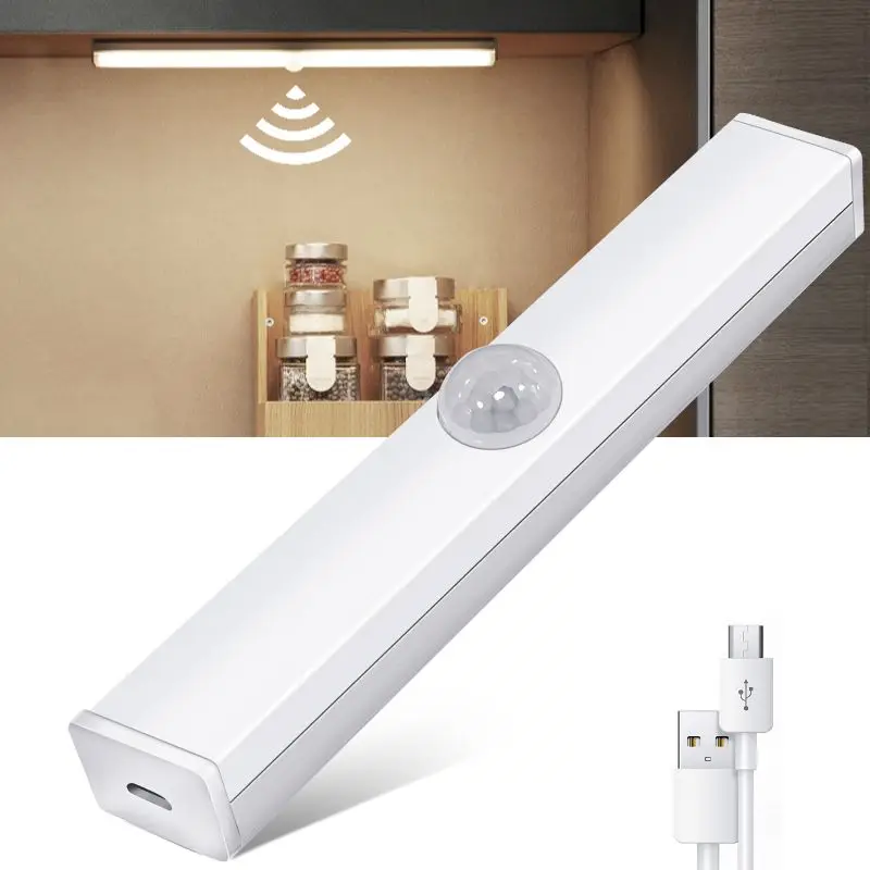 

Motion Sensor Light Wireless LED Night Light USB Rechargeable Light Cabinet Wardrobe Lamp Staircase Dimmable LED Light