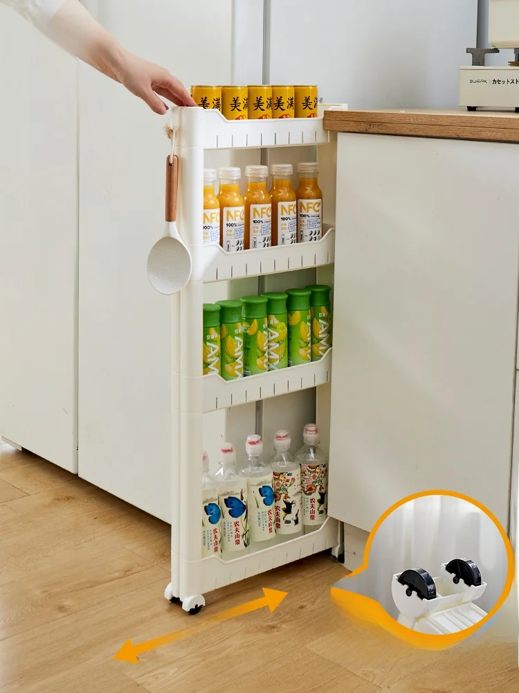 Batoom Kitchen Frie  Storage Cabinet Narrow elf Toilet Paper Spice Condiment Storage Ra Plastic und Mounted