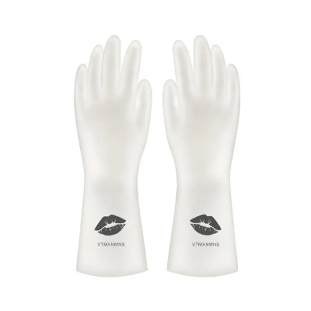 thumbnail image 1 of 1 par de guantes de látex de goma impermeables para lavar platos, guantes de cocina duraderos para limpieza, tareas domésticas, herramientas para lavar platos para mujer, 1 of 5