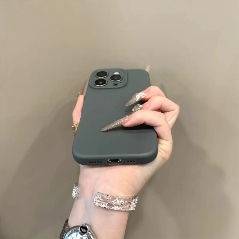 Phone Case Soft Silicone Candy For iPhone 11 12 13 14 15 16 Pro Max Plus Shockproof Bumper Matte Back