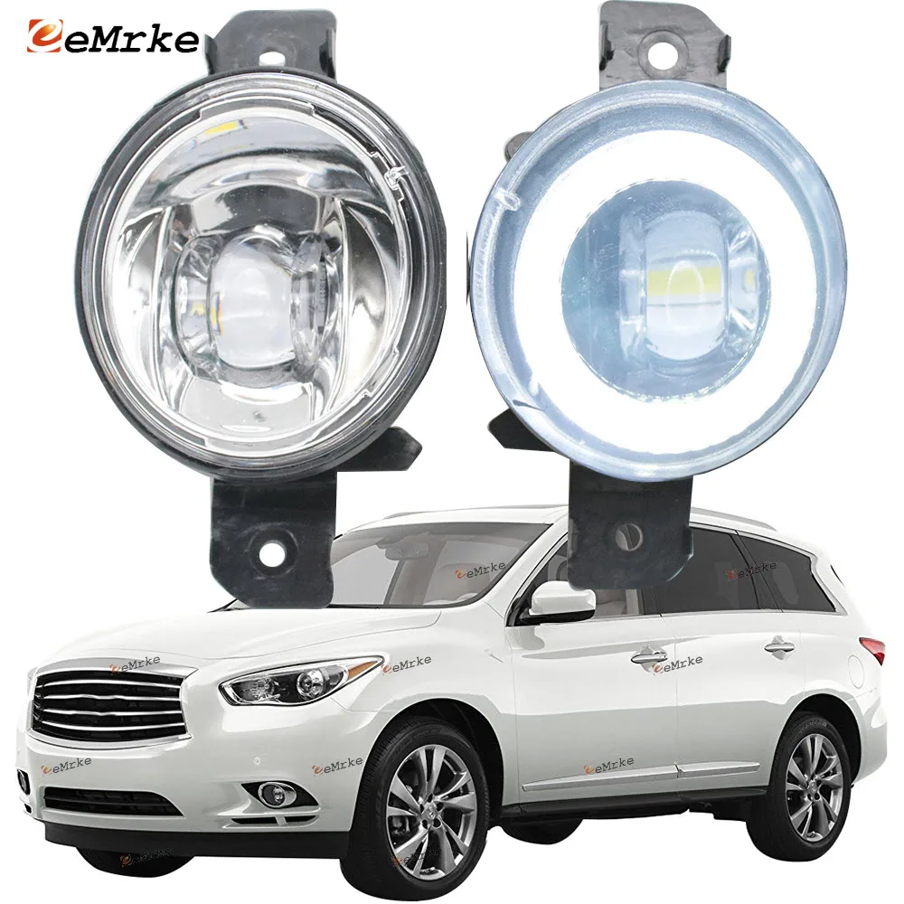 

2-IN-1 LED Angel Eye Aperture Daytime Running Lights Fog Light Assembly for Infiniti JX JX35 L50 2013 , QX60 2013 2014 2015