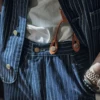 Non Stock Retro 1920s Wabash Stripe Railroad Work Pants Vintage Mens Workwear Jeans 3