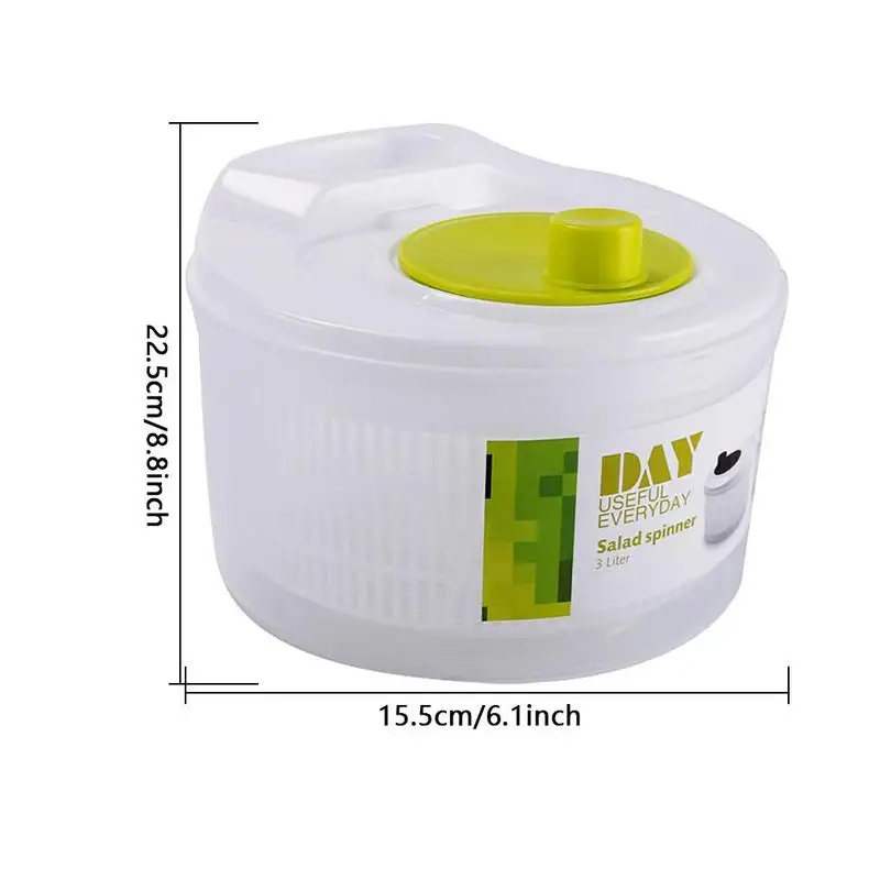 Salad Spinner Large Salad Spinner BPA Free Manual Lettuce Dryer Pump Spinner for Kitchen Tools Washing Cleaning & Drying Greens Vegetables