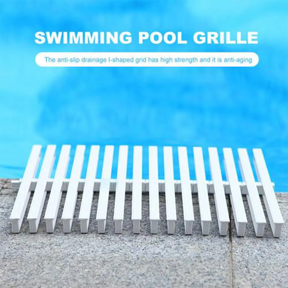 

New Swimming Pool Overflow Grid Non-slip Board Swimming Pool Water Drain Grille Swimming Pool Equipment Accessories Length 100cm
