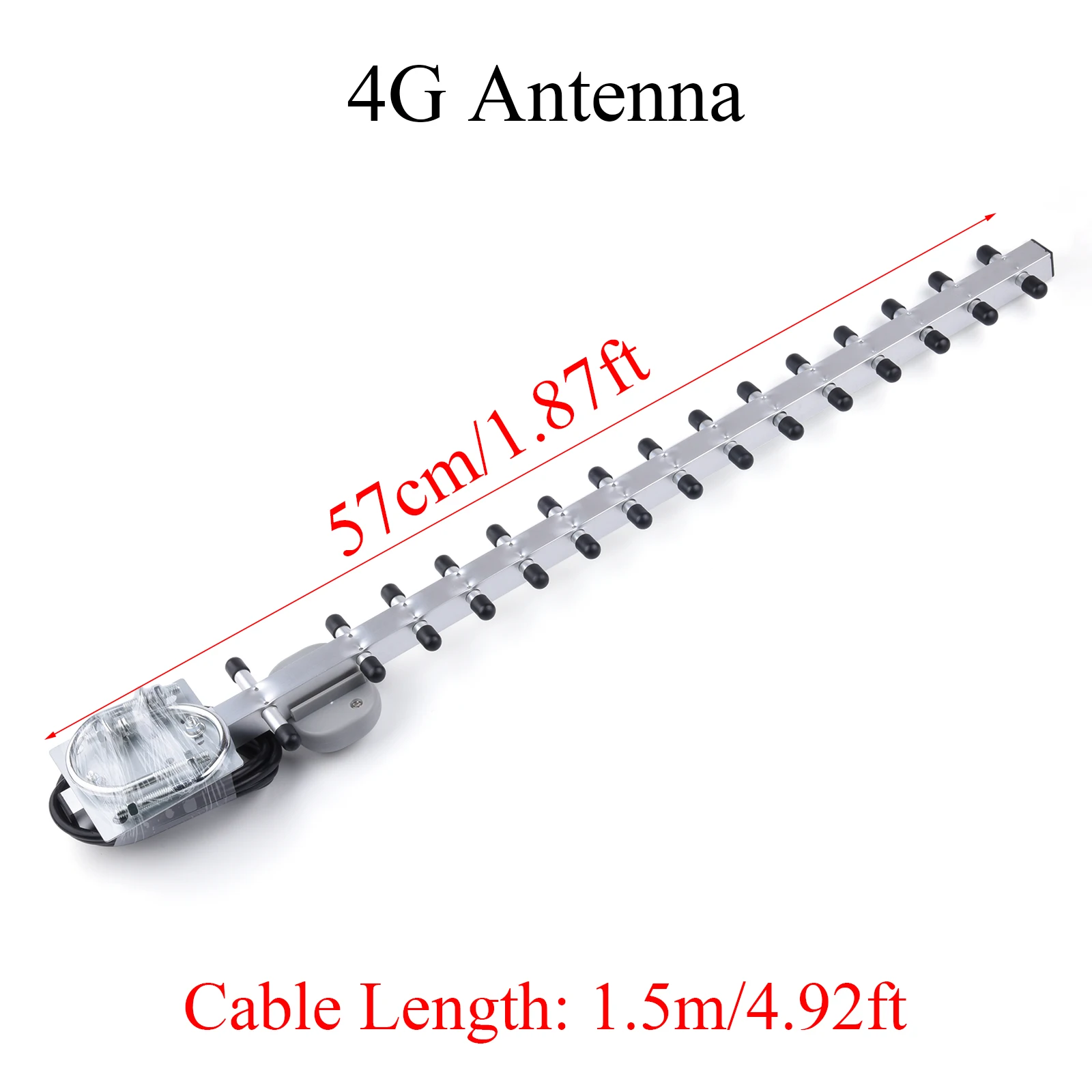 S574717ebf7084c7cabf1f57bb8bea7d60 4G/2.4G WiFi Antenna 25dBi RP-SMA/SMA Male Outdoor Wireless Yagi Antenna For Booster Amplifier With Cable Mallzona