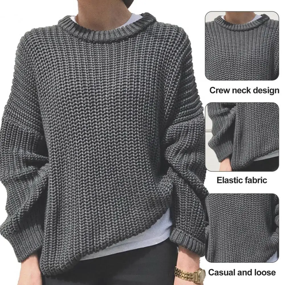 

Women Solid Color Sweater Cozy Stylish Women's Fall Winter Sweater Soft Knitted Casual Loose Fit Anti-shrink Anti-pilling Design