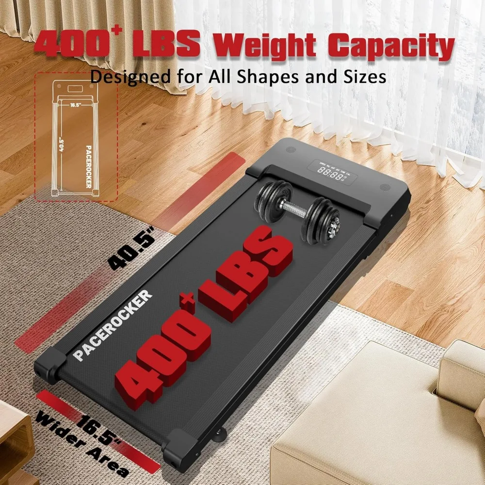Walking Pad Treadmill with 9% 9-Level Auto Incline, 400+ lbs Capacity Under Desk Treadmill, 10 Hiking Modes Compact Treadmills