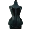Women Long Corset Bustier Velvet Overbust Slimm Waist Vintage Bodice Lace UP Steel bones Shaping Tops Push Up Breast  Costume 4