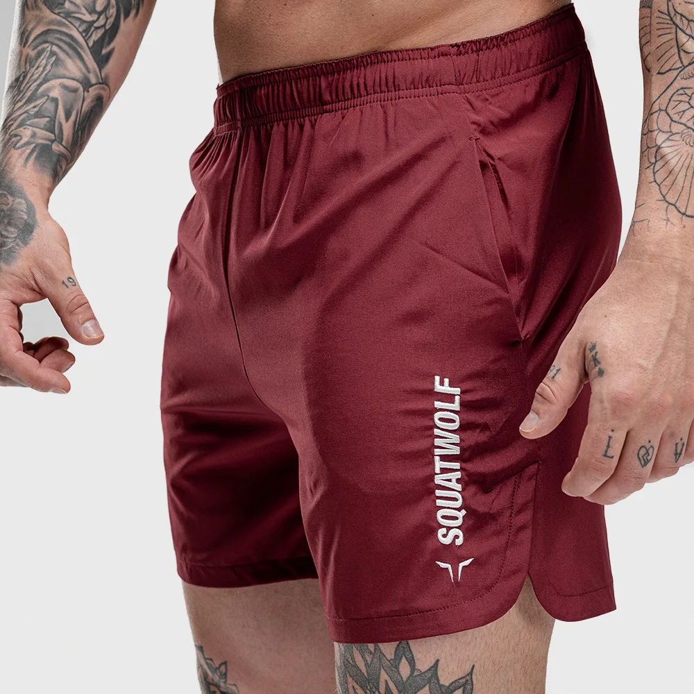 New Men Gyms Fitness Shorts Mens Summer Quick-dry Casual Embroidery Short Pants Male Jogger Workout Beach Knee Length new men casual cool short pants men gyms fitness bodybuilding loose shorts male jogger workout quickdry summer breechcloth wzfjm