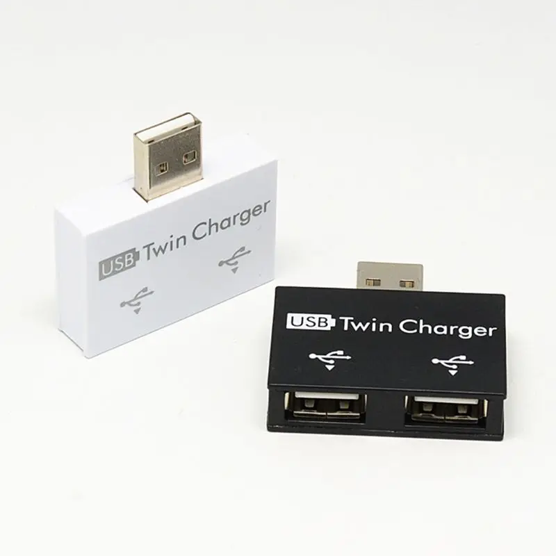 Dual-Port USB 2.0 Charger & Splitter Adapter