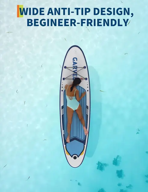 10.6ft Inflatable Stand Up Paddle Board for Adults, 320x81x15cm SUP Board with Non-Slip EVA Deck, Camera Mount & Accessory Kit