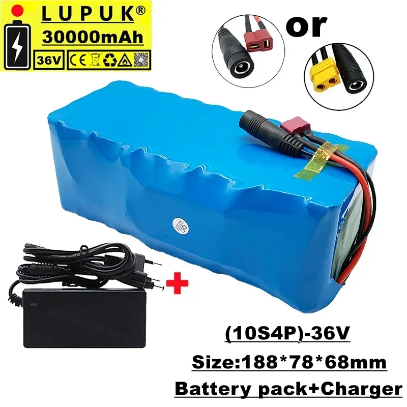 

36V battery pack, 1000 watts,10s4p, 30000mah, suitable for electric bicycles, equipped with integrated BMS +42v charger for sale