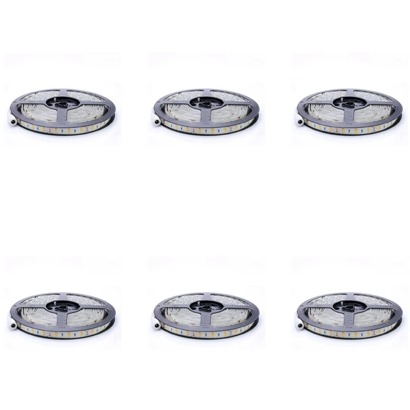 

Гибкая светодиодная лента SMD 2835X300, 6 шт., 5 м, 12 В постоянного тока, 36 Вт, IP20, теплый белый (3000K)
