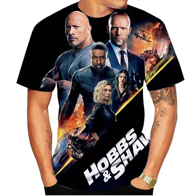 3D Print O Neck Short Sleeve T Shirt