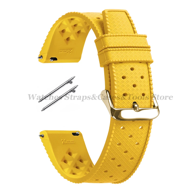 Tropical Silicone Quick Release Watch Band Strap – Premium Rubber Tropic Design