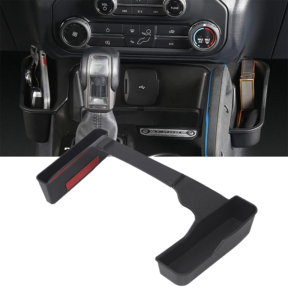 

Боковой ящик для хранения для консоли передач Ford Bronco 2021-2023 + 2/4, дверной лоток, органайзер, карманный черный женский ящик для переключения передач