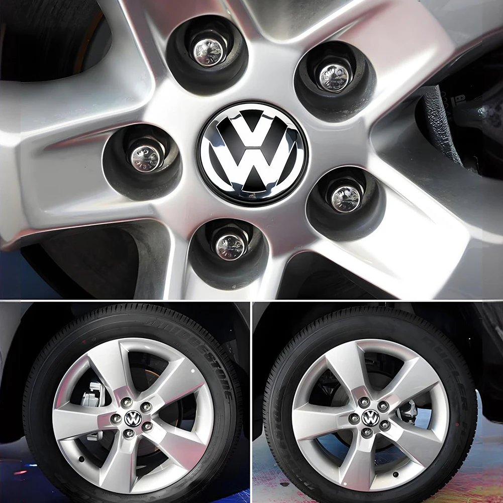 Genuine Wheel Center Hub Cap 3b7/7l6 601 171 149 56/65/70/76mm Wheel Center Cap Replacement Chrome & Black For Volkswagen 4pcs