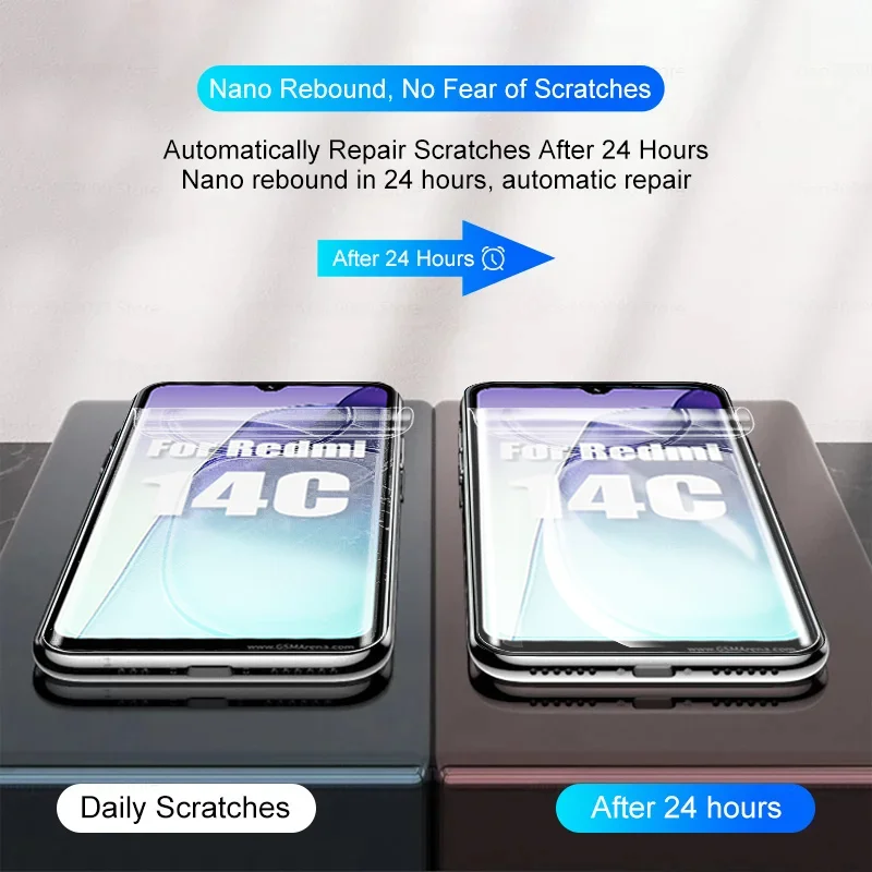 3x Matt Hydrogel Displayschutzfolie Für Xiaomi Redmi 14C – Entspiegelt, Kratzfest & Selbstheilend – TPU Material