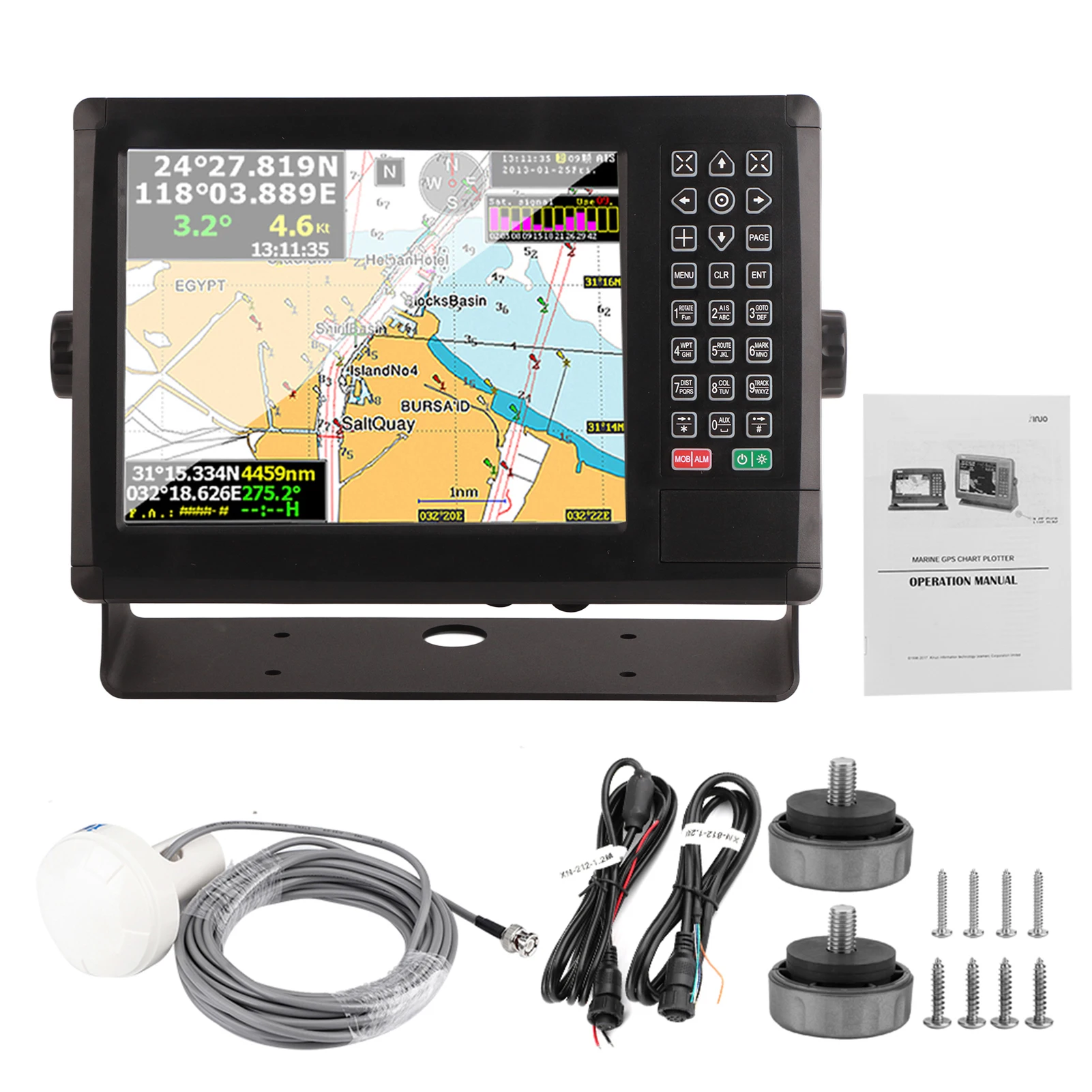 10.4in Marine AIS Class B GPS Navigator XF-1069B Collision Avoidance Automatic Identification for XINUO Marine Chart Plotter GPS