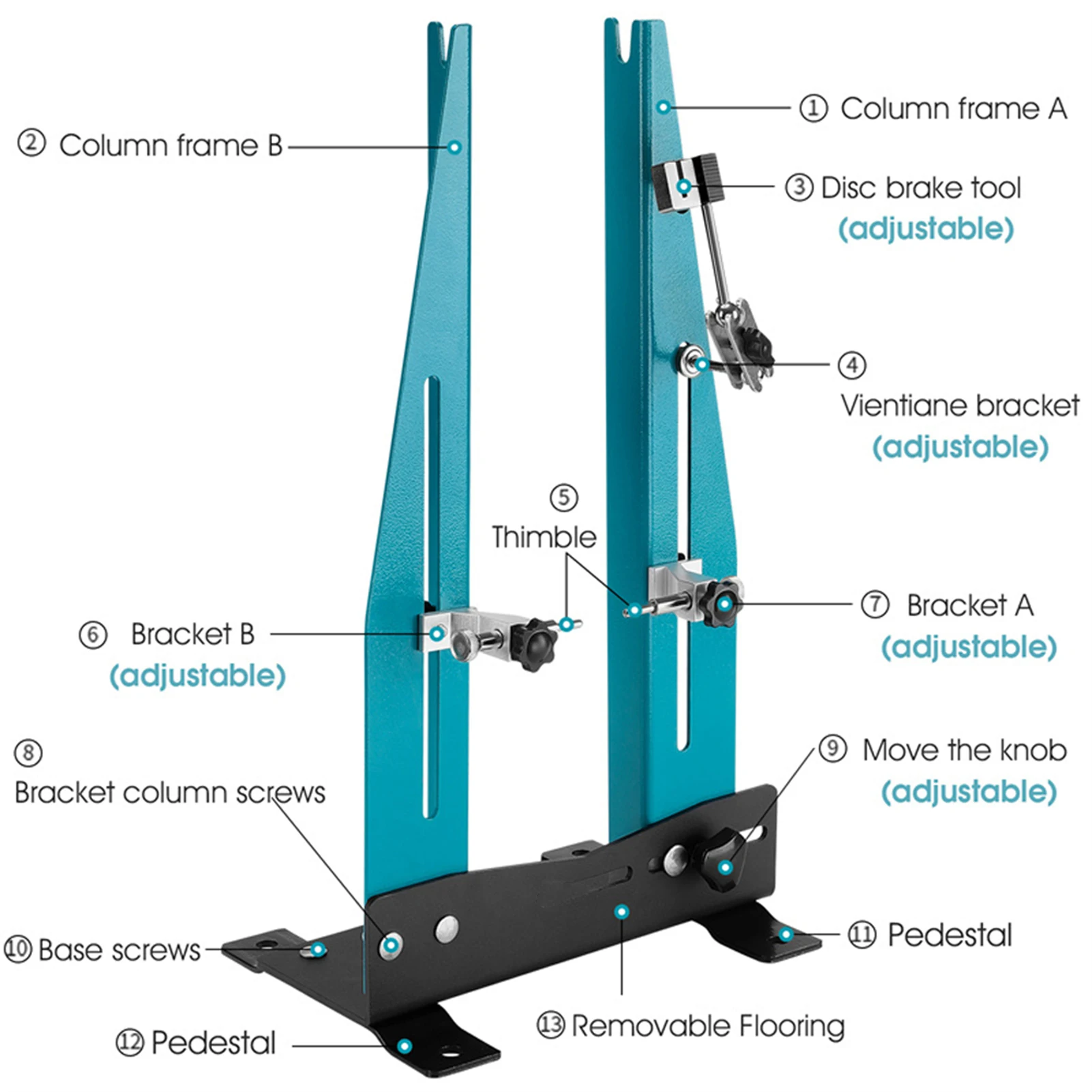 Fahrrad Tuning Stand Tisch Professionelle Fahrrad Felgen Korrektur Ständer MTB Rennrad Rad Kalibrierung Ständer Wartung Rack – Detail 5