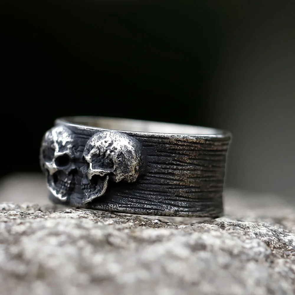 Sculpt Rings&trade; Skull Skeleton Punk HipHop Rap Anello Unisex Acciaio Inox