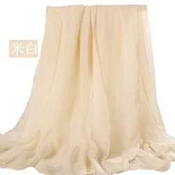 Elegant Ultra - Light Silk Scarf: Women's Red Sunscreen Beach Wrap Accessory - 70 x 170 cm (Off - white)