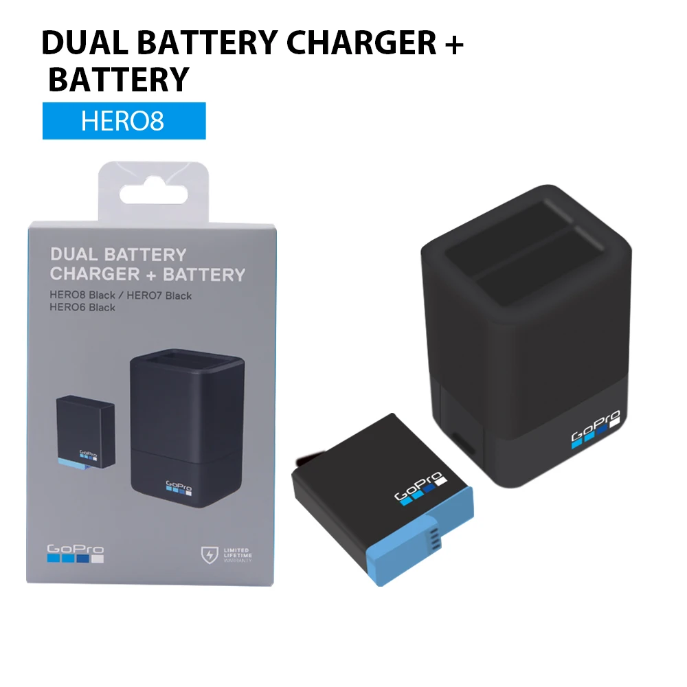 Gopro Dual Lithiumion Battery Charger With 1 X Battery Ajdbd001 For