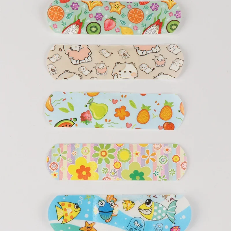 100pcs/set Transparent Band Aid Cartoon Waterproof Patch Wound Dressing Tape Plaster Skin Patch First Aid Adhesive Bandages 5