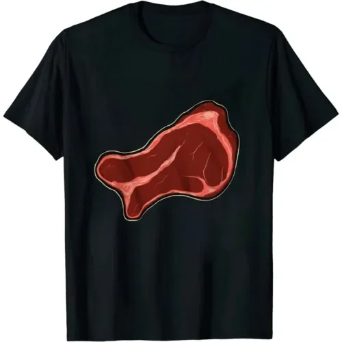 T Bone Steak Ultimo Minuto Costume Di Halloween Camicia Divertente Maniche Lunghe O Corte