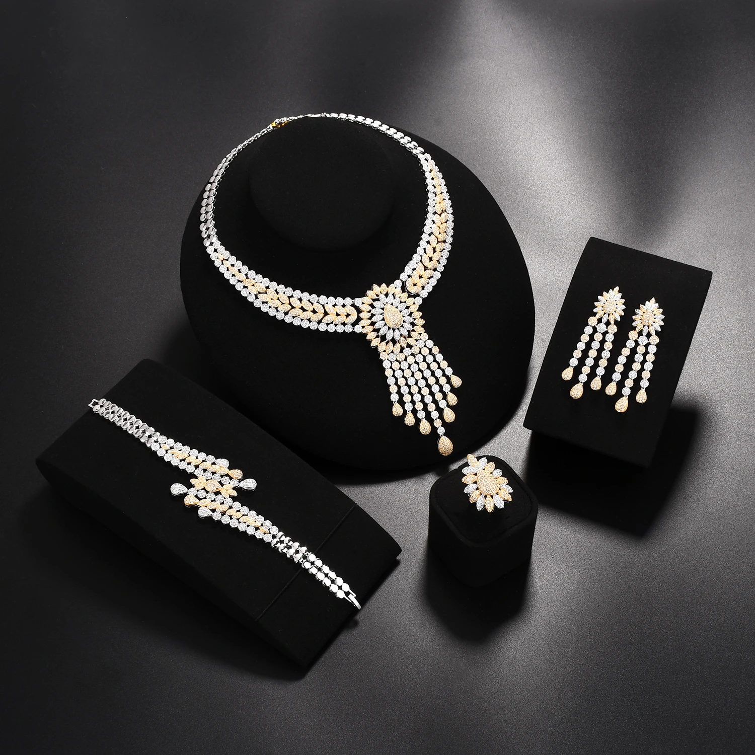 

Cubic zirconia jewelry wedding party gift bride jewelry set gift new fashion