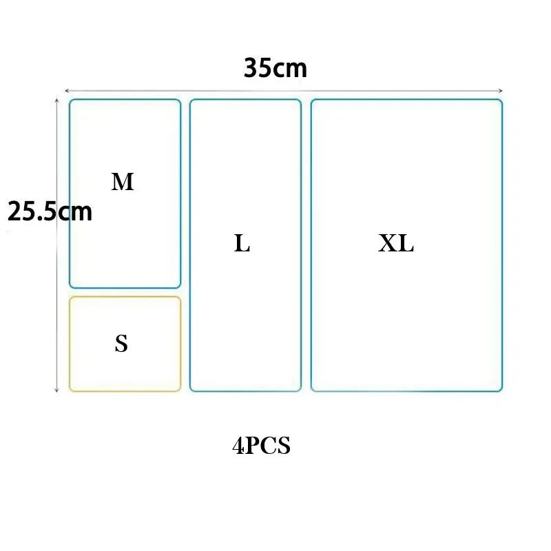 Zestaw przezroczystych plastikowych przegródek do szuflad Organizer na kosmetyki Przezroczyste pojemniki do przechowywania na kosmetyki Gadżety kuchenne