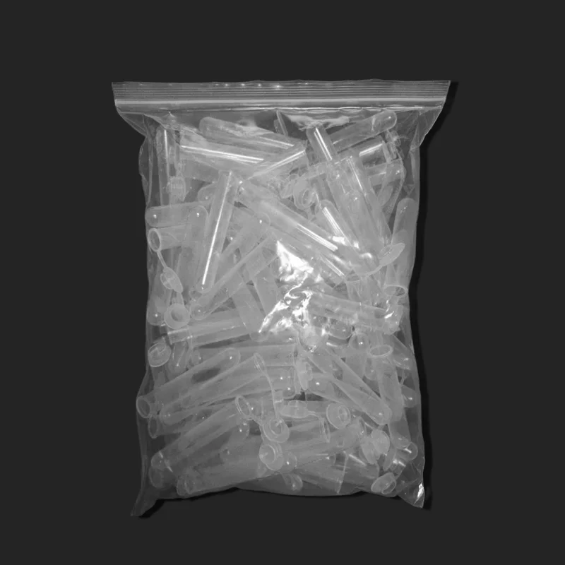 100pcs 15ml Transparent Laboratory Clear Plastic Test Tubes Vials With Push Caps School Lab Supplies