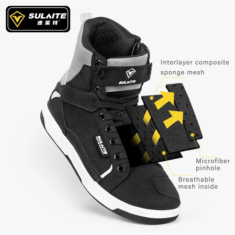 Men's Motorcycle Ankle shoes men Breathable Anti-drop Off-road Rider Rally Boots Men's Racing Shoes Motorcycle Equipment