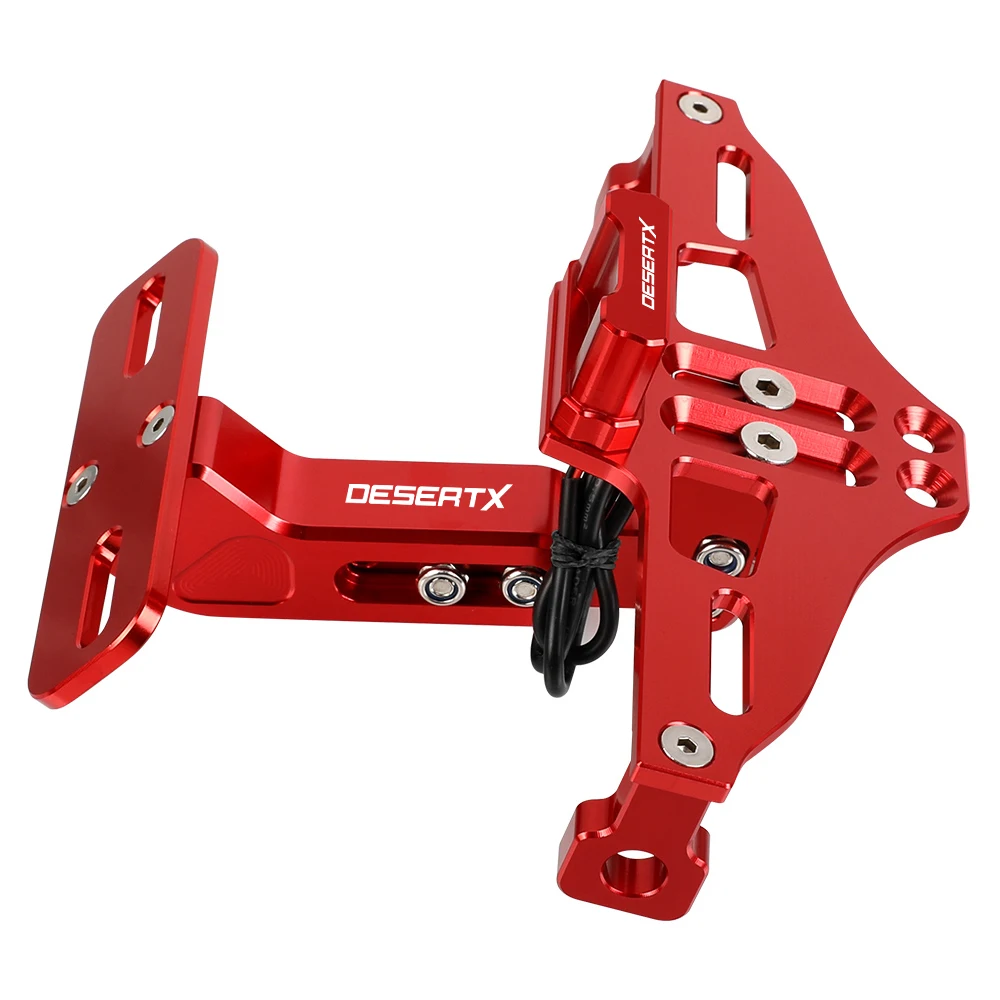 

For ducati DesertX DESERTX Desert X desertx 2021 2022 2023 Motorcycle Rear License Plate Bracket Holder with LED Light Indicator