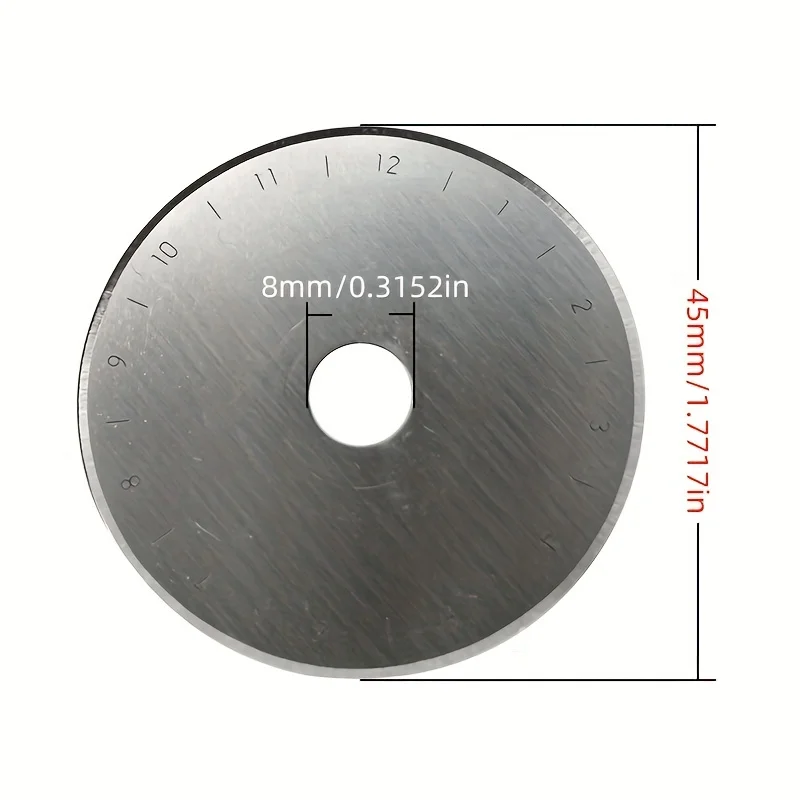R45x8mm 로터리 커터 블레이드 대체 스킵 웨이브 블레이드 가죽 패브릭 절단 도구 DIY 패치 워크 쉬운 찢어짐 티켓 액세서리