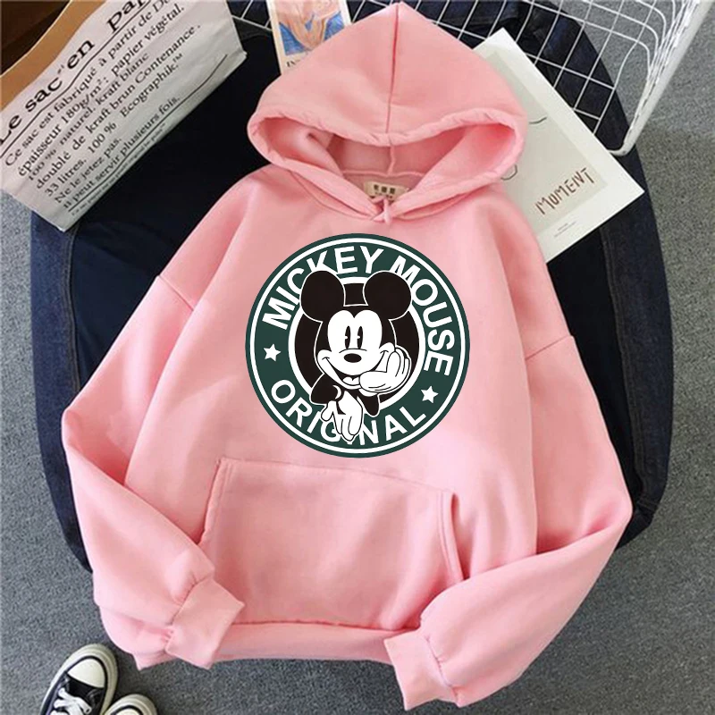 thumbnail image 1 of Sudadera con capucha Kawaii de los años 90 de Minnie Disney, Top corto de Mickey Mouse, sudaderas con capucha para mujeres, sudadera para niños y niñas, ropa de calle Harajuku, 1 of 5