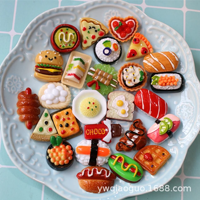 1pc Imitation Afternoon Tea Resin Series Refrigerator Magnet Home