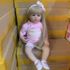 Silicone Reborn Toddler 60cm Doll Toy For Girl Lifelike Vinyl Princess Baby With Cloth Body Bebe Birthday Gift Dress Up Boneca 2