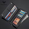 WILLIAMPOLO Men's Wallet Long Style 100% Cow Leather Fashion Business High Quality Clutch Wallet Card Holder Coin Zipper Purse 3
