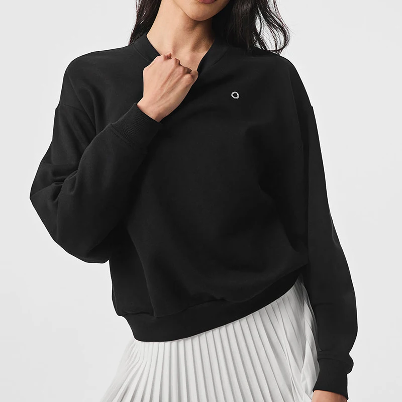 Men's And Women's Accolade round neck yoga autumn and winter unisex sportswear fashionable casual solid color top sportswear yoga top yoga shirt sports shirt