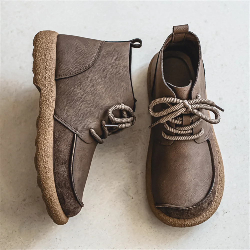 2026 Waterproof Shoes Trendy Versatile Driving Men's Shoes Round Toe Casual Lace Up Solid Color Simple Non Slip Sole