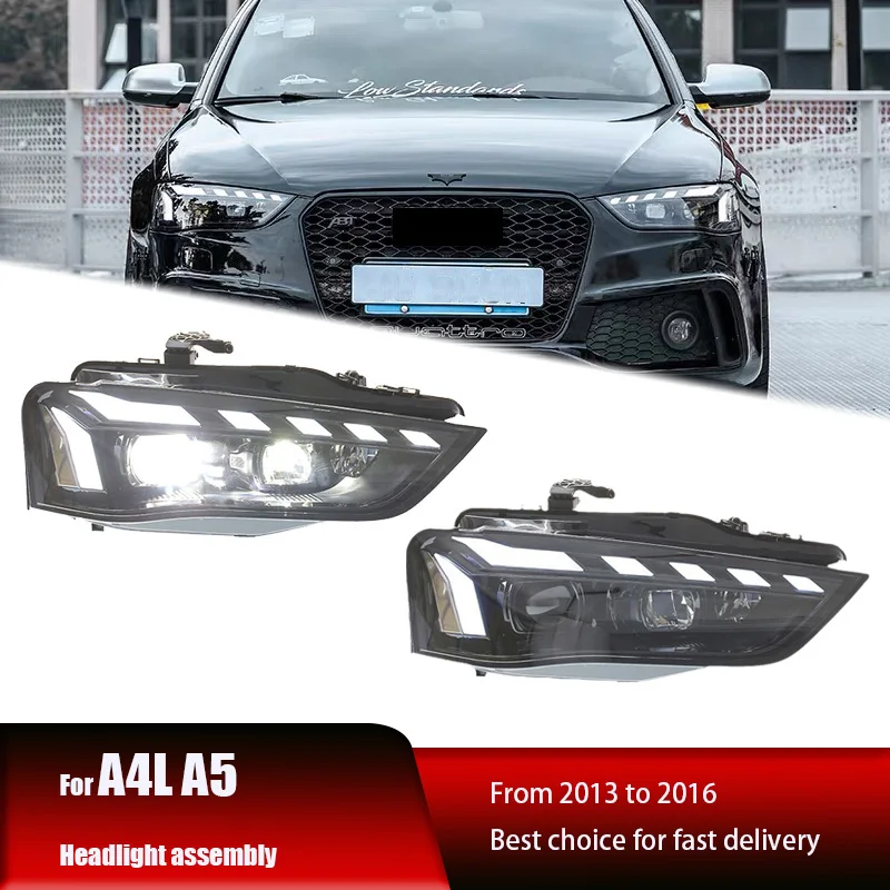 

Применимо к 13-16 Audi A4LA5, обновленная сборка передней фары RS5, дневная строка, световой сигнал поворота