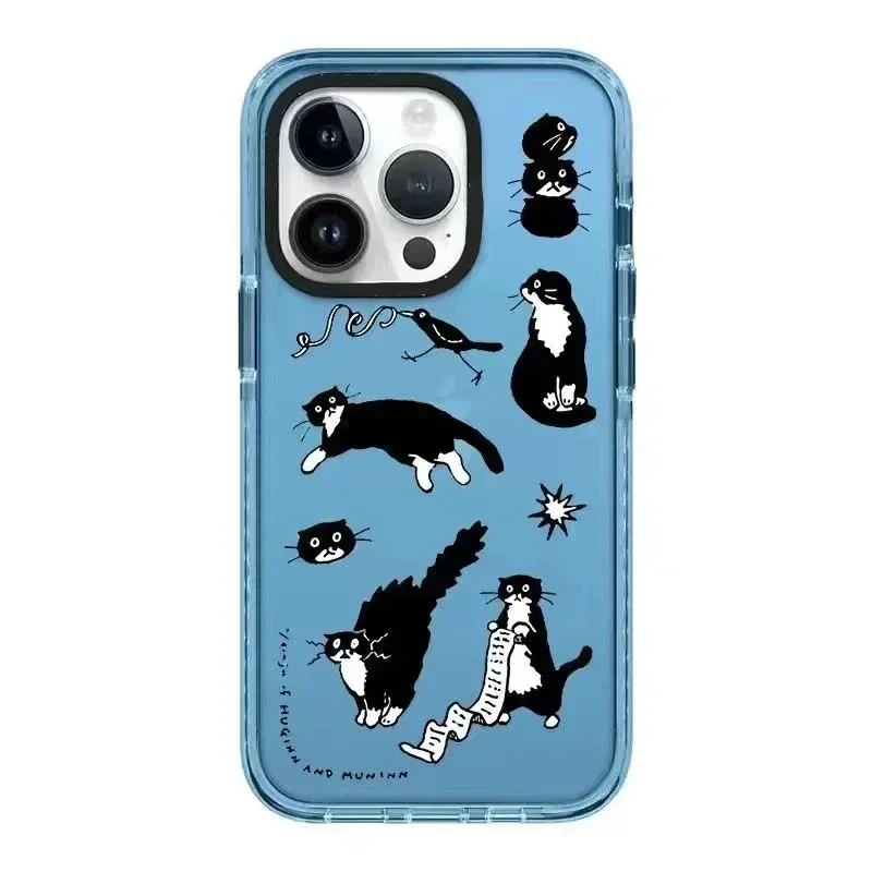 

2.0 Acrylic Upgrade Border Magic Cat Phone Case Cover for iPhone 11 12 13 14 15 Pro Max Case for iPhone 15 ProMax