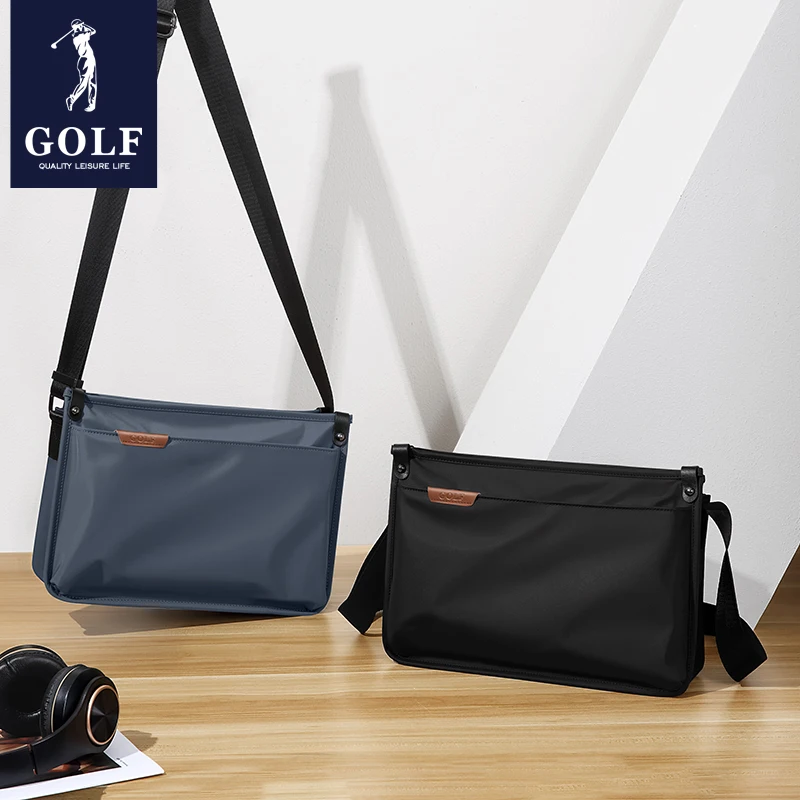 GOLF men's crossbody bag trendy brand casual shoulder bag large capacity canvas mailman commuting sports small backpack canvas bag mens messenger bag