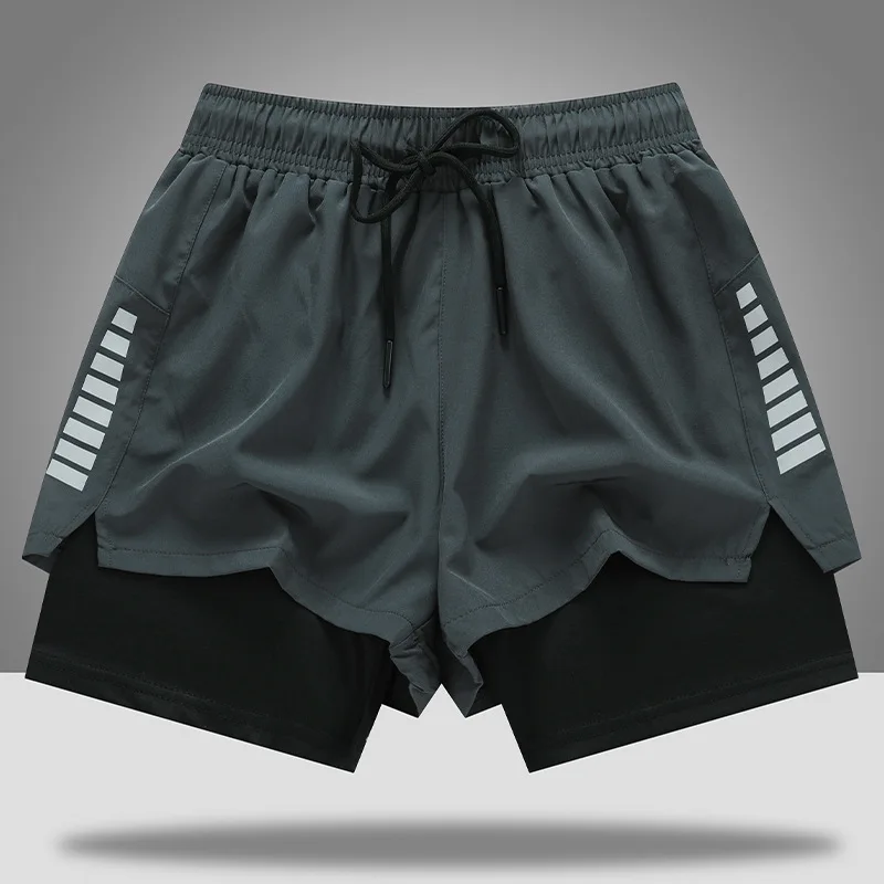 Gym Shorts Men Compression 5 Inch Quick Dry With Liner Training Running Short 2 in 1 Mens Gym Shorts 3